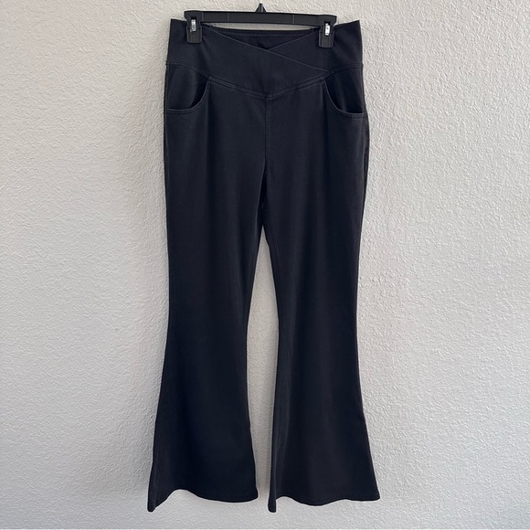 HALARA Pants - Halara Flex Denim High Rise Flare Pants Black NWT Large Tall